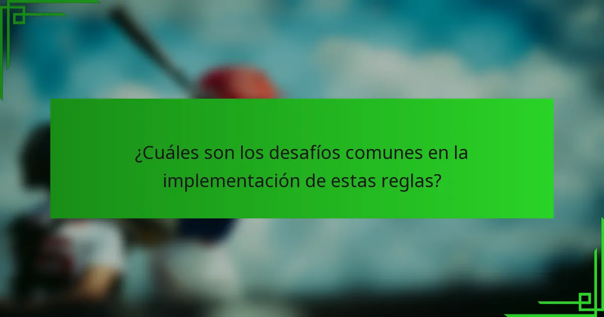 ¿Cuáles son los desafíos comunes en la implementación de estas reglas?